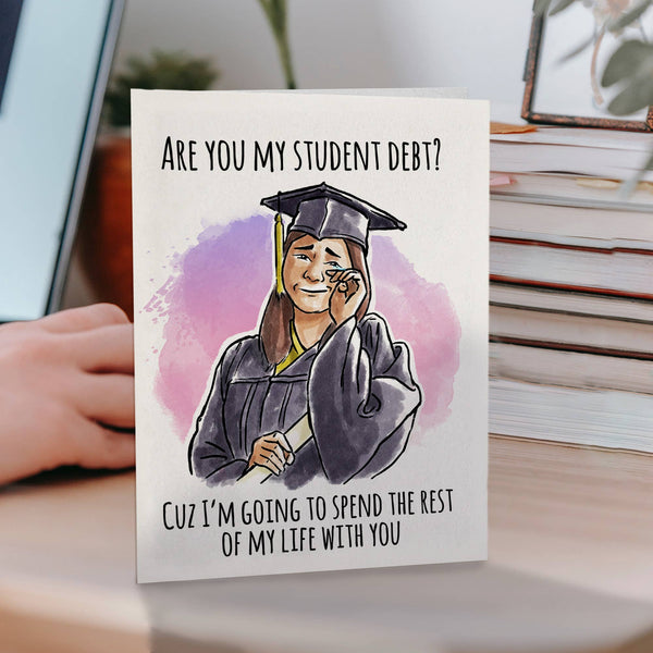 "Rest of my Life" - Funny Student Debt Couples Valentines