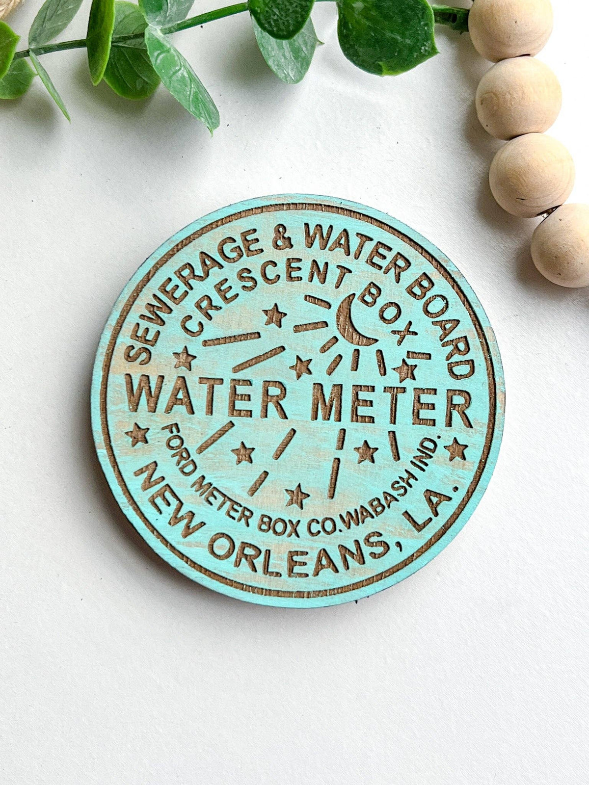 New Orleans Water Meter Turquoise Magnet
