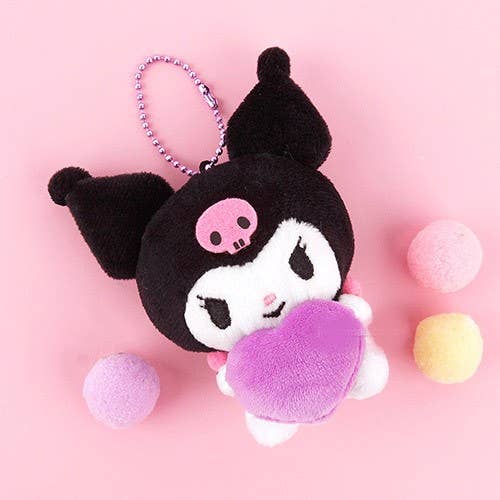 Sanrio Characters with LOVE Hearts Key Ring, Bag Charm 8cm
