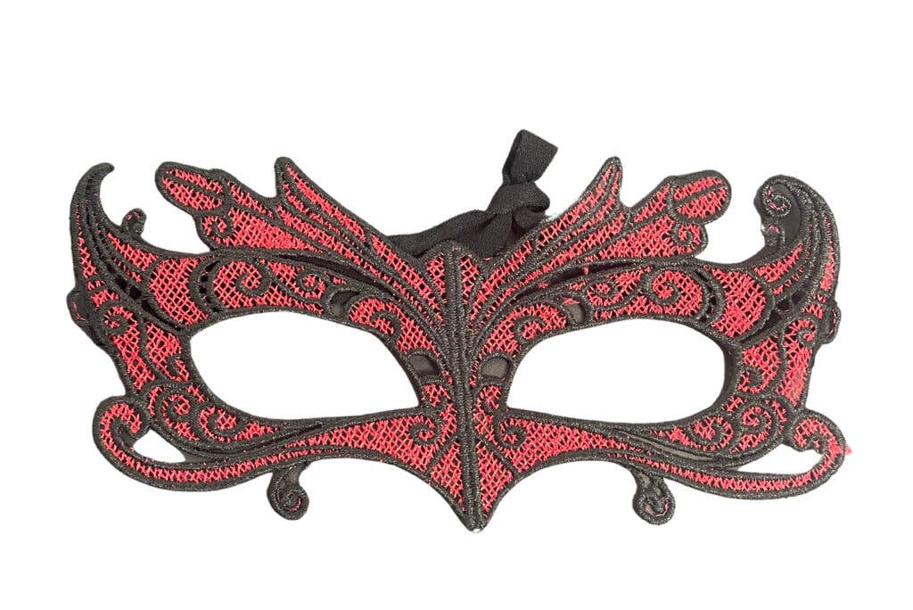 63332 - Charming Red Lace Mask