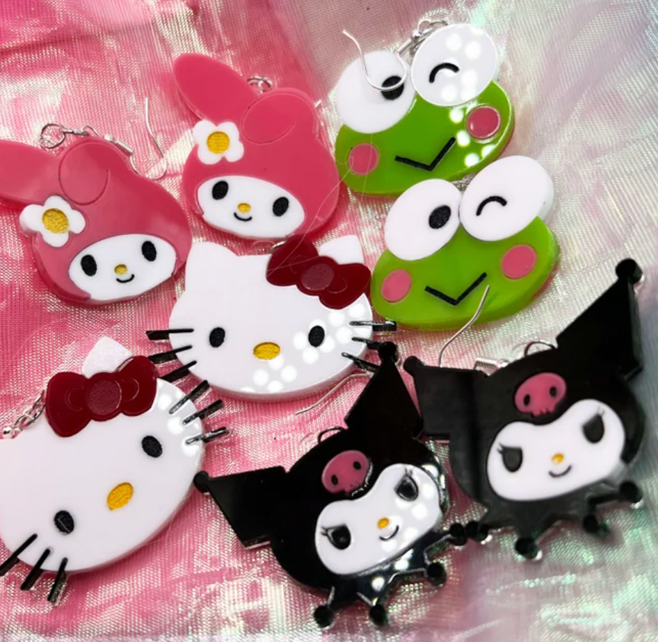 Sanrio Cuties Handmade Acrylic Dangle Earrings