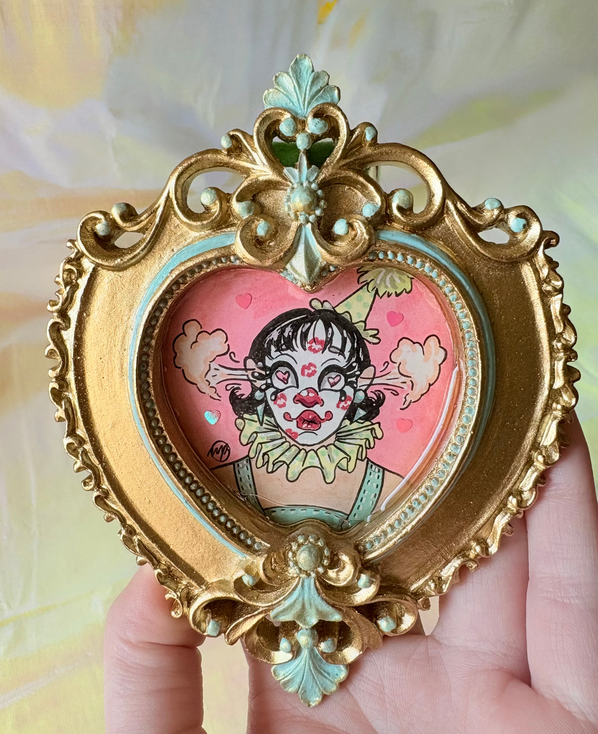 Spring Beast Mini Frame Original Art