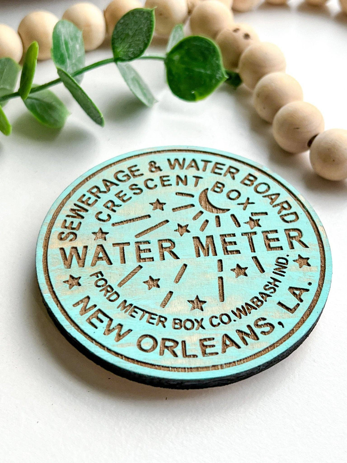 New Orleans Water Meter Turquoise Magnet