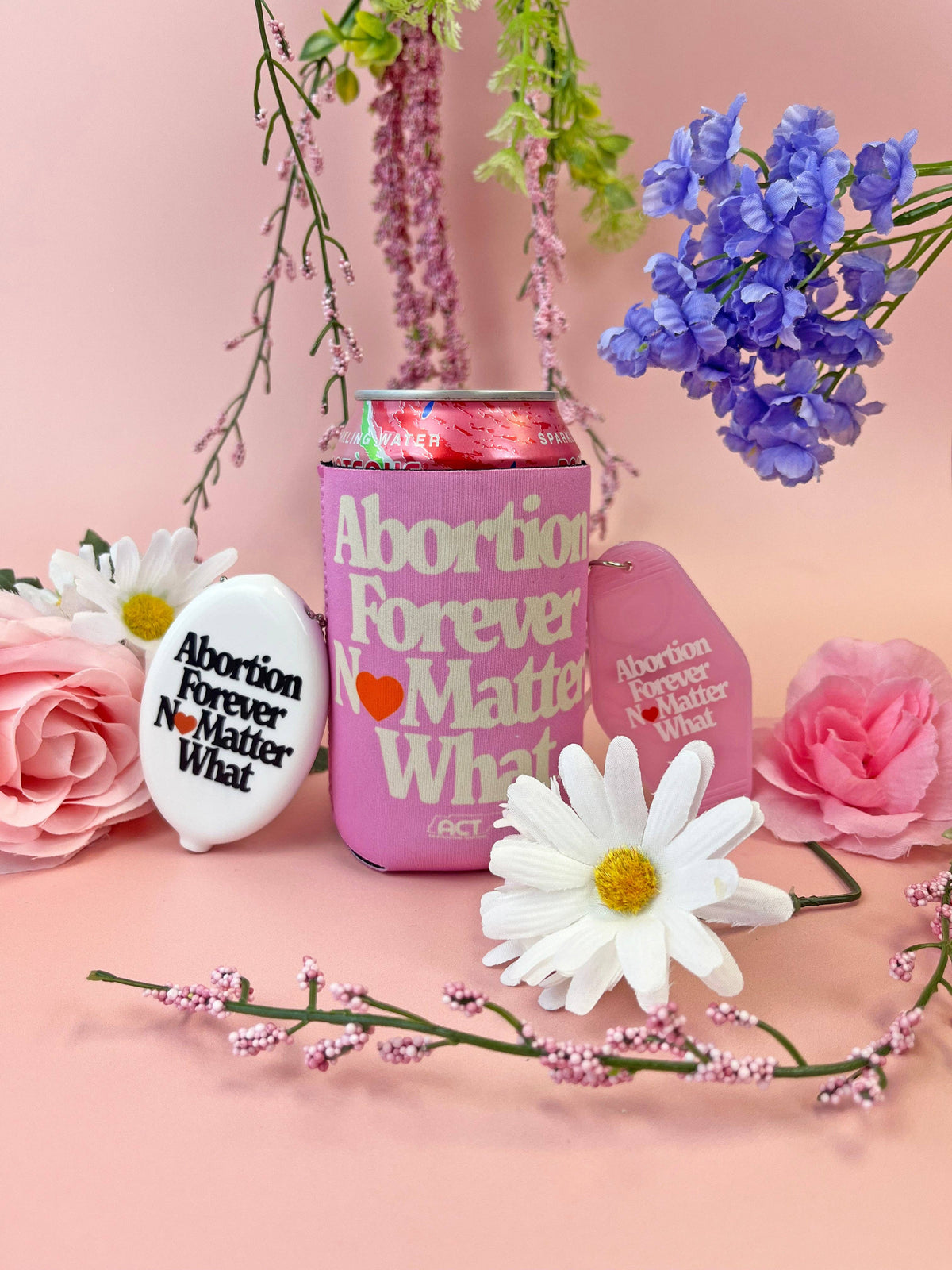 Abortion Forever Heart Motel Keychain