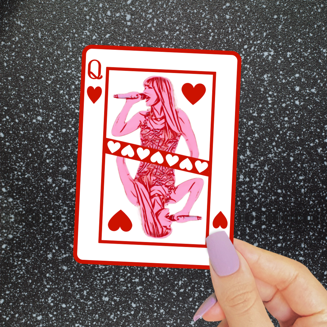 Queen of Hearts Taylor Swift Sticker, Swiftie Lover Era