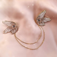 Angel Wing S/2 Enamel Pins w/Chain