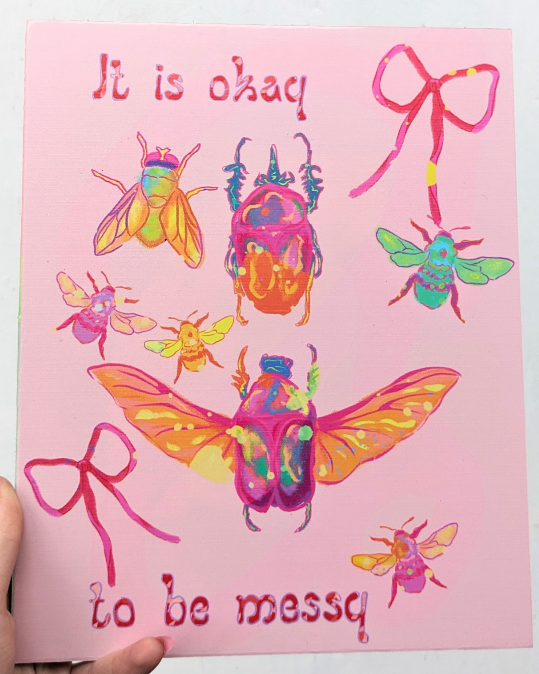 It's Okay To Be Messy Foam Board Print