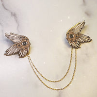 Angel Wing S/2 Enamel Pins w/Chain