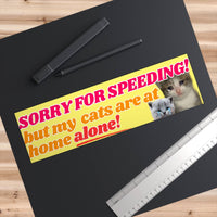 Sorry for speeding! But my cats (plural) are at home alone! Magnet