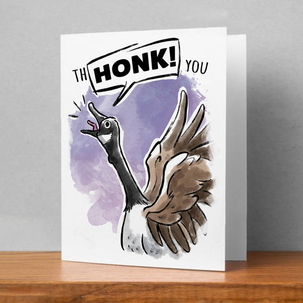 "T-HONK You" Funny Canada Goose Thank You Card for Teachers