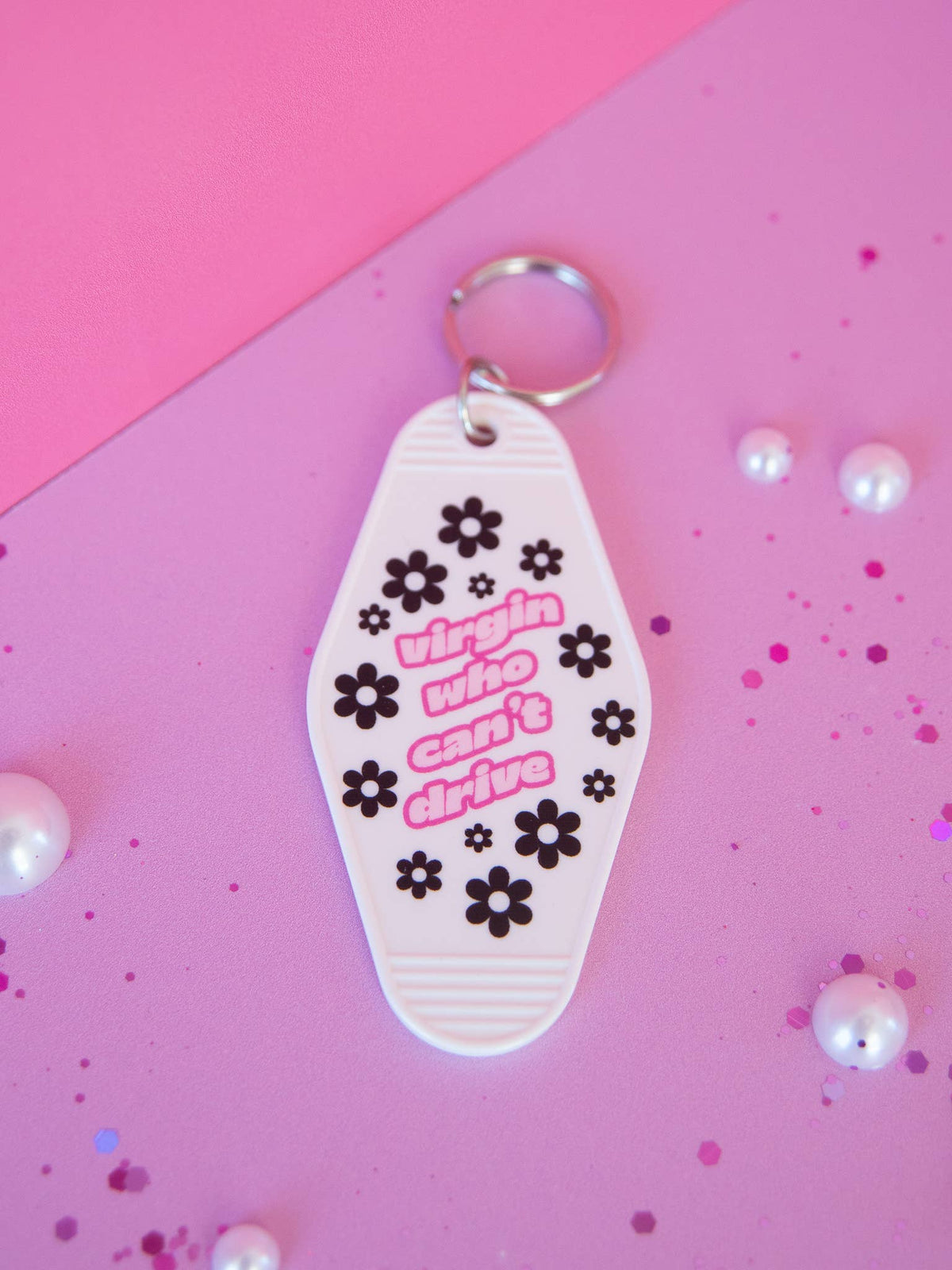 Virgin who Can't Drive keychain