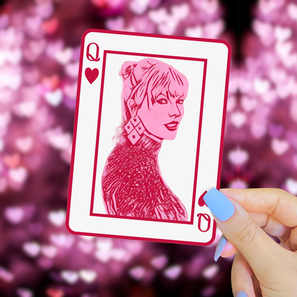 Taylor Swift Sticker, Queen of Hearts, Swiftie Gifts