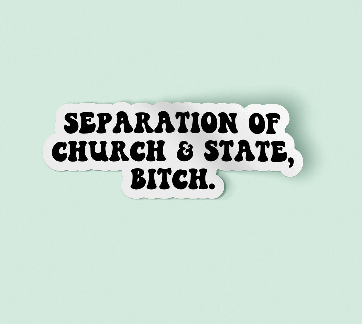 Separation of Church and State Bitch Sticker | Tax the Church Decal | Waterproof Vinyl