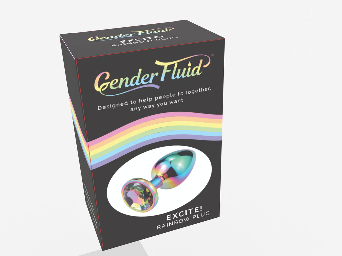 Gender Fluid Excite! Rainbow Anal Plug