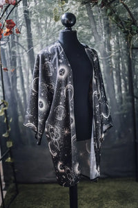 Black Kimono Witch Gothic Celestial dark boho witchcraft