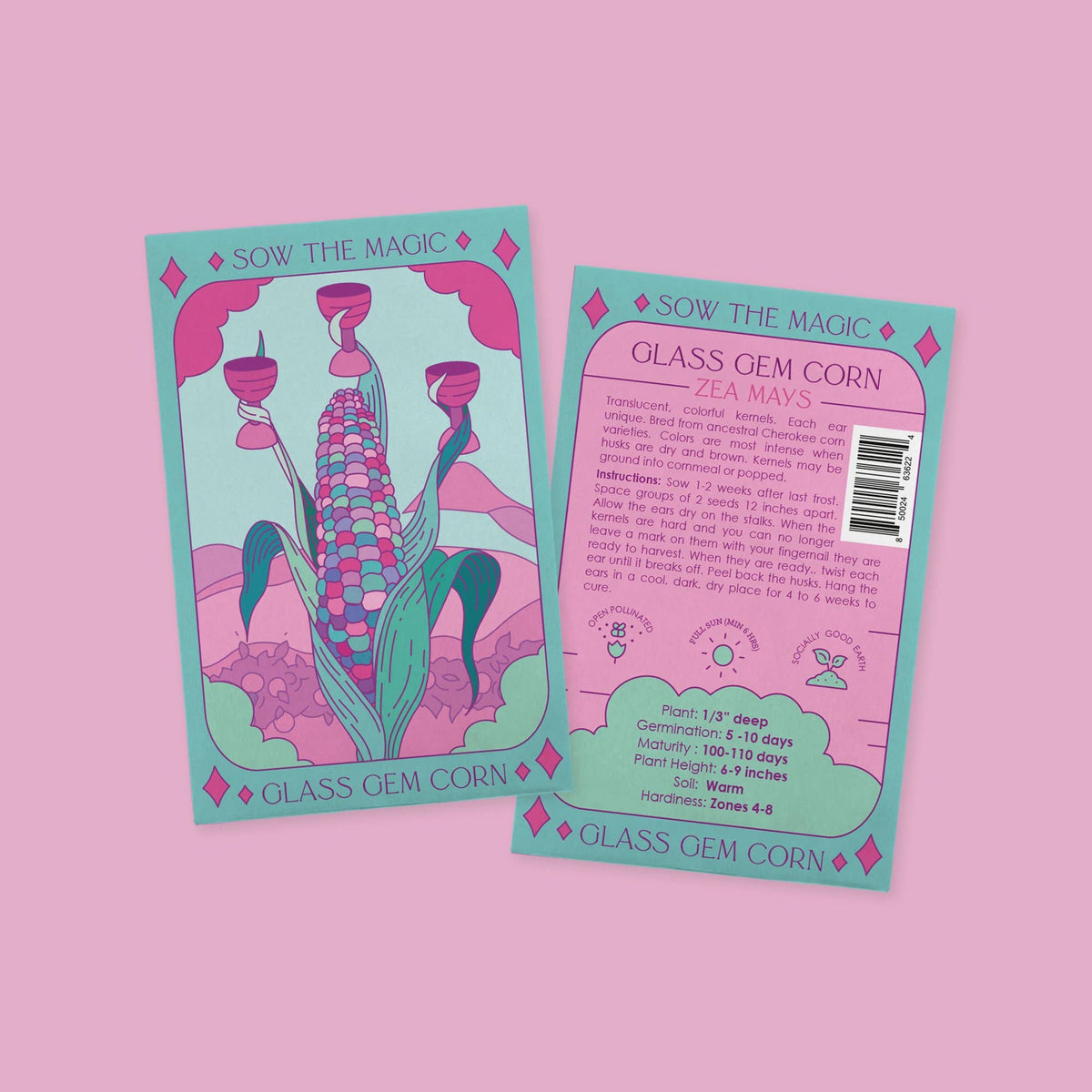 Glass Gem Corn Tarot Garden + Gift Seed Packet
