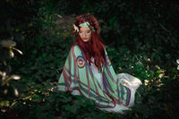 Green Moon Moth Butterfly cape wings scarf short small kid