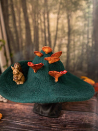 Forest Witch hat mushrooms Squirrel forest wizard