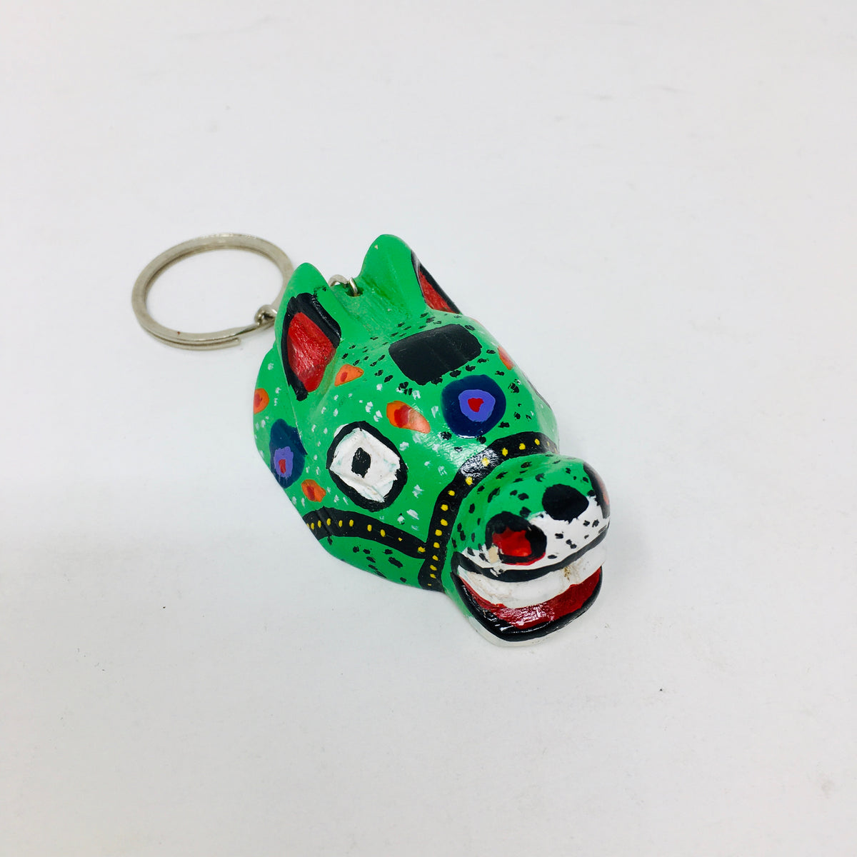 Wood Carved and Painted Mask Key Chains (ALL)