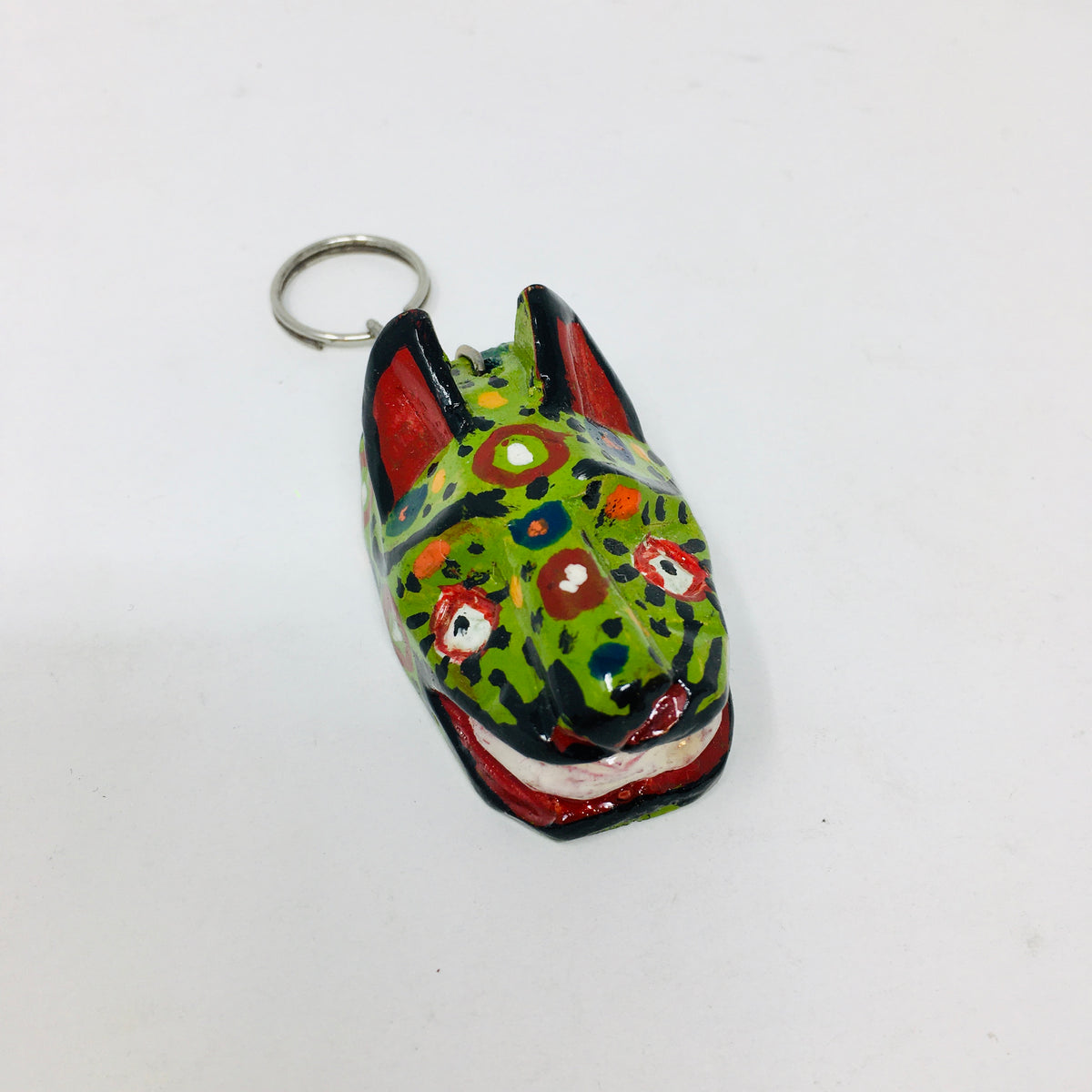 Wood Carved and Painted Mask Key Chains (ALL)