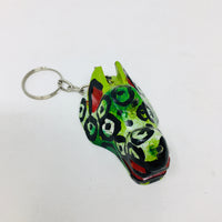 Wood Carved and Painted Mask Key Chains (ALL)