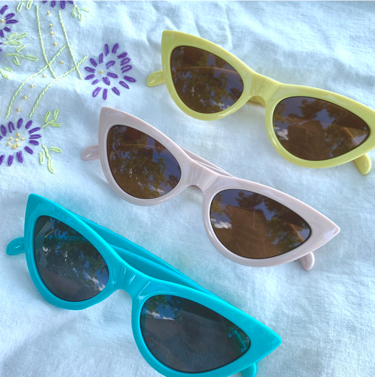 Mini Pastel Cat Eye Sunglasses