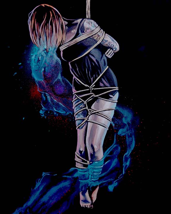 Spiral Shibari Print by Jason Rodrigues