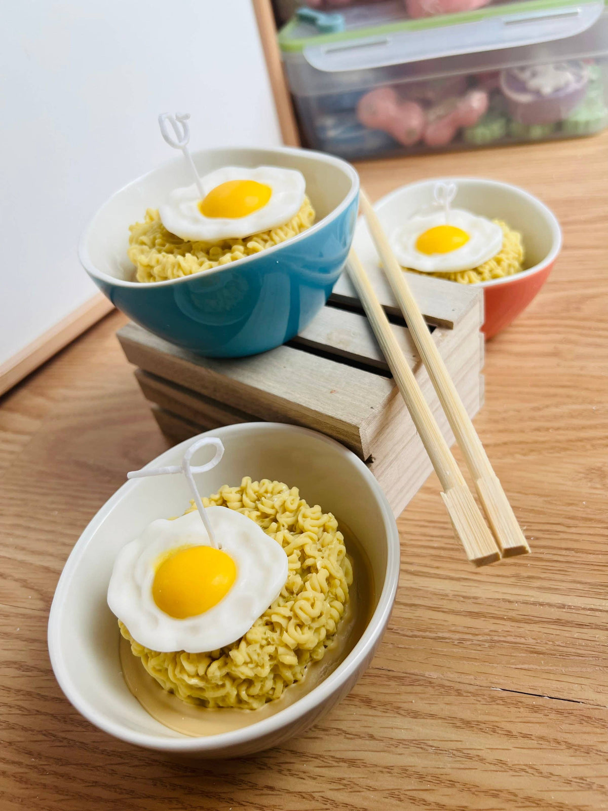 Ramen Egg Soy Wax Candle - Chow Mein Ichiban Bowl Noodle Soup