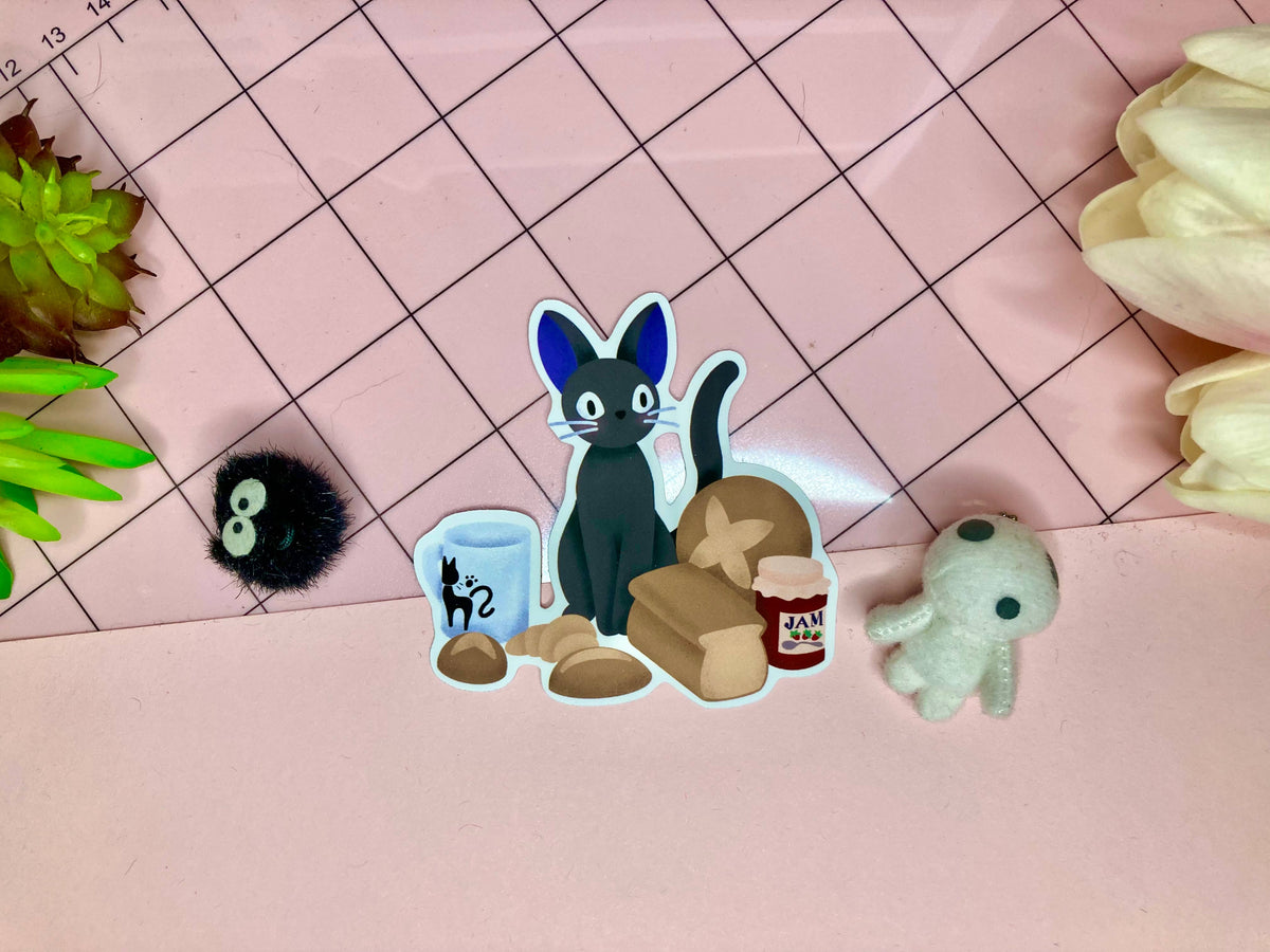Anime inspired cat vinyl sticker