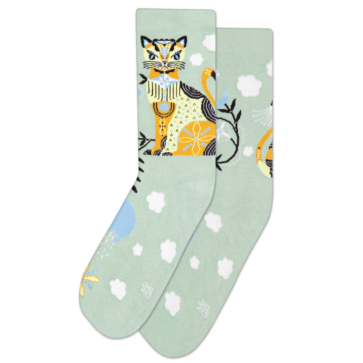 Cat & Clouds Dress Crew Socks
