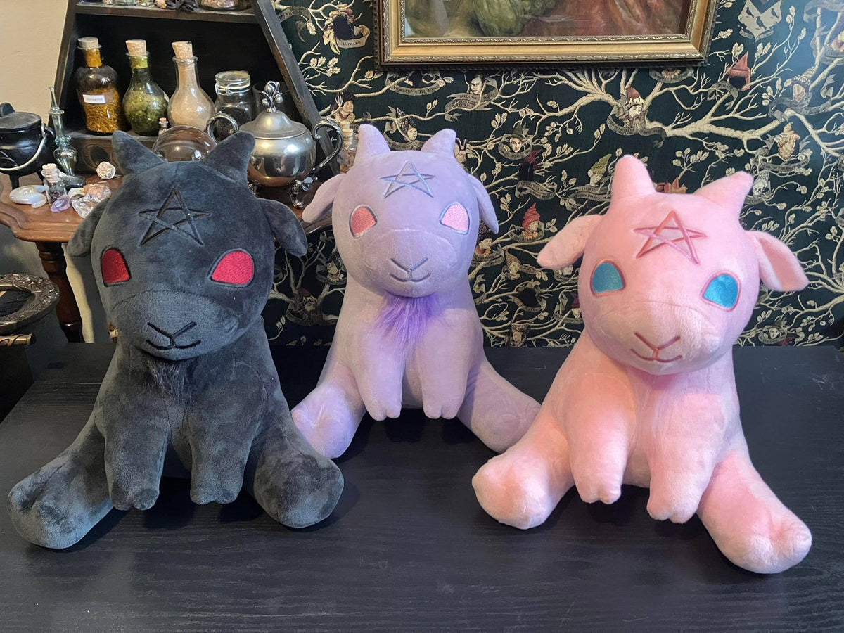 Black Pickety Pals - "Baphy" - Witchy Baby Goat Plushie