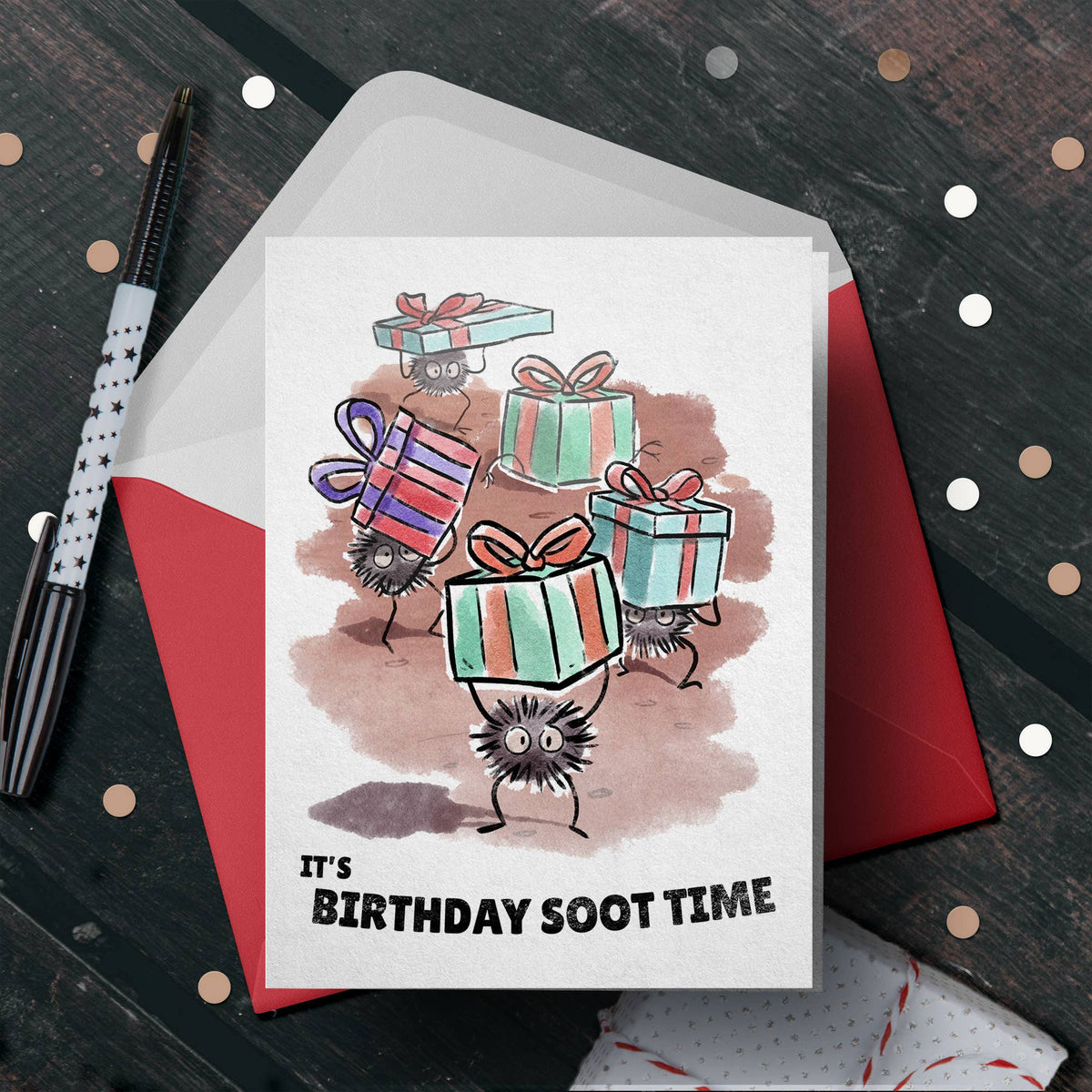 "Spirited Away" Birthday Soot Card - Miyazaki Anime Manga