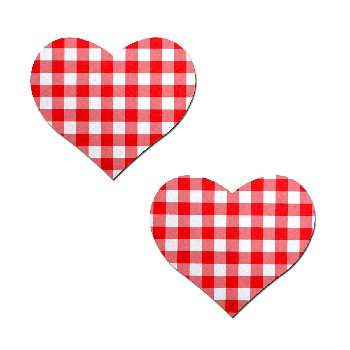 Love: Red Gingham Heart Nipple Pasties by Pastease®