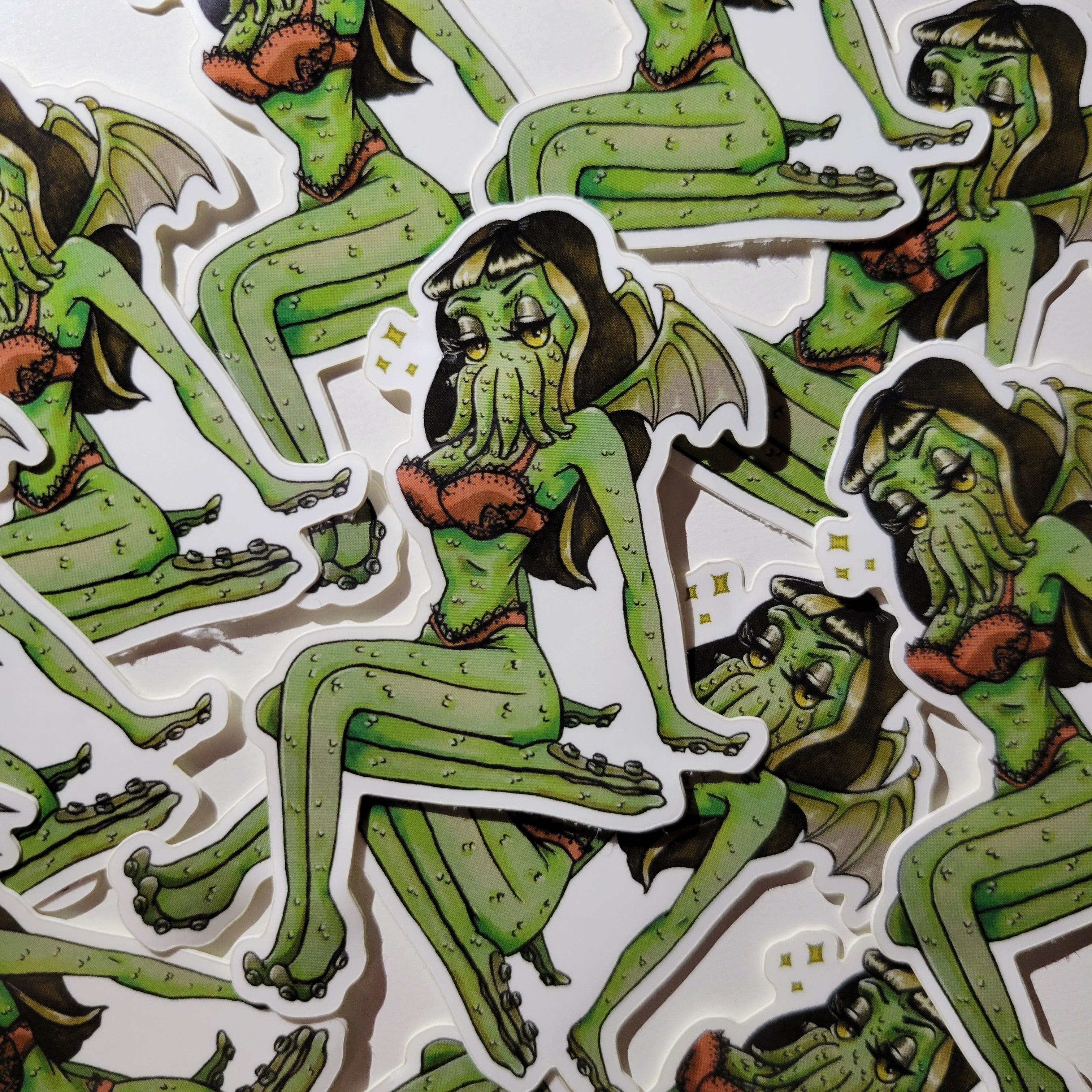 Cthulhu Pin-Up Sticker