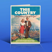 THIS COUNTRY  couple, love, political greeting card