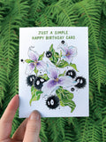 Soot Sprite - Birthday Card - Ghibli Magic PNW Trillium Art