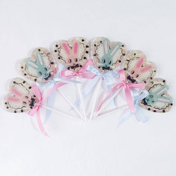 Fondant Bow Tie Bunny Lollipops