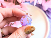 Divination Dice Set, Numerology, Moon, Tarot, Pink Purple