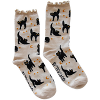 Black Cat Ruffle Socks