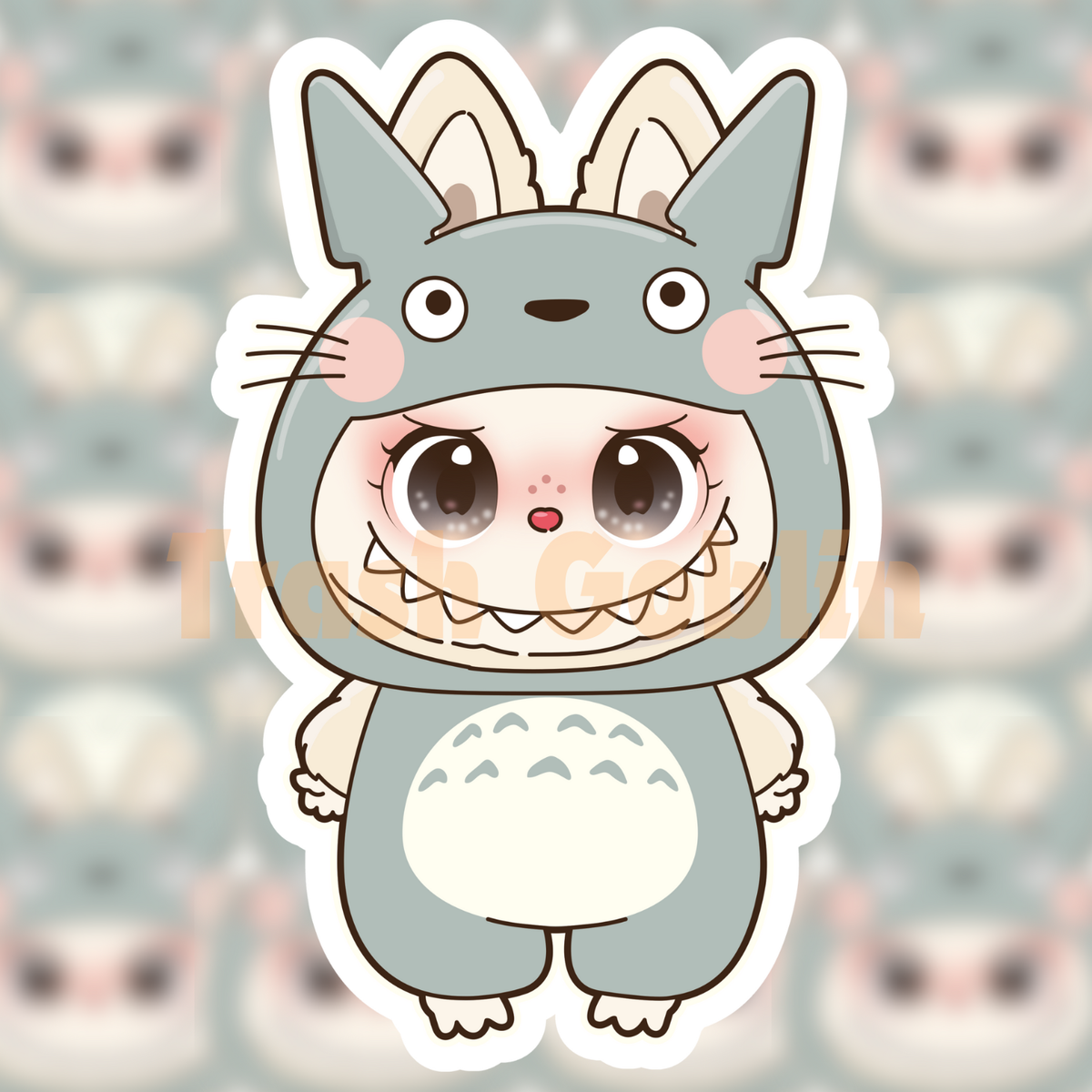 Totoro Labubu Vinyl Sticker