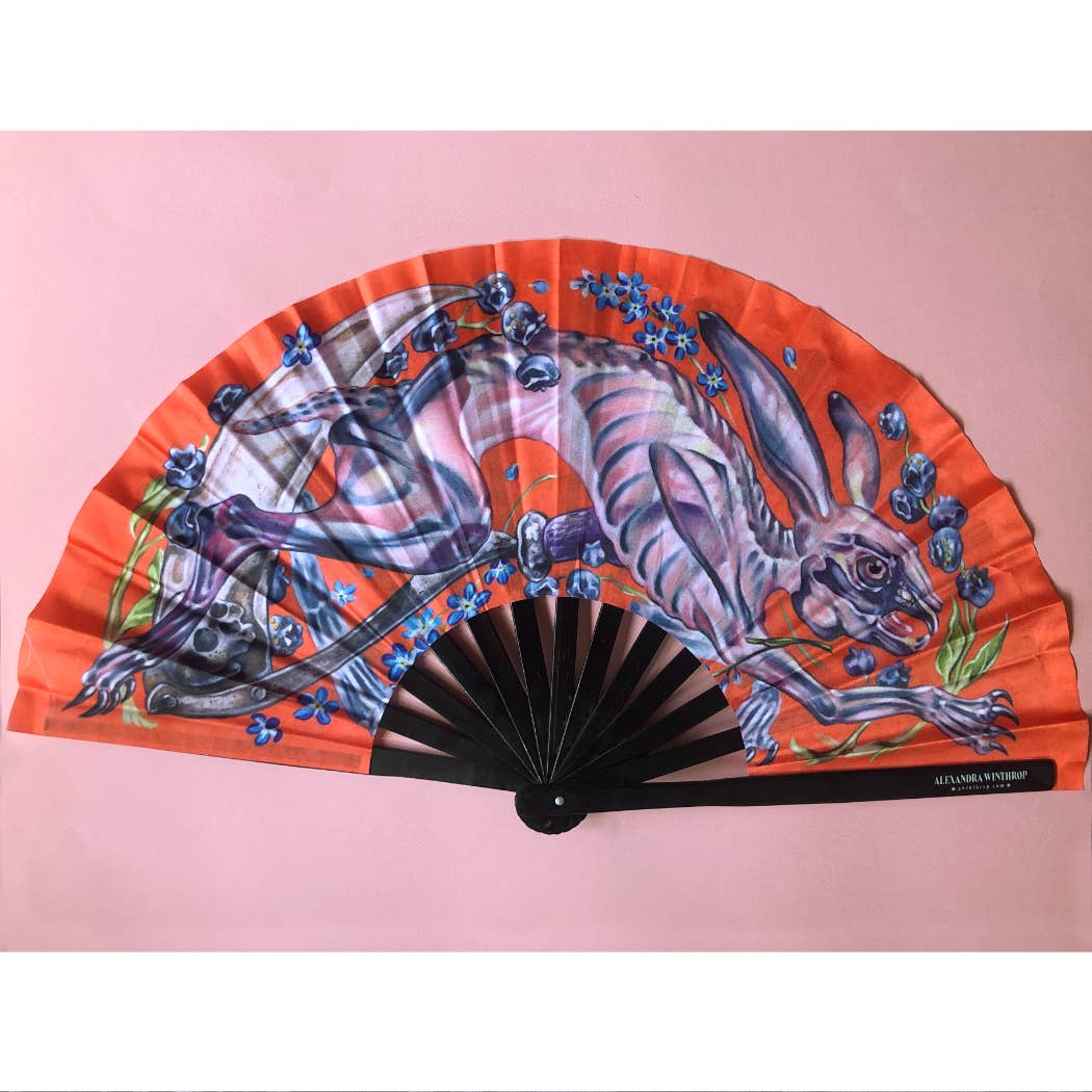 "Destroying Angel" Fabric Hand Fan
