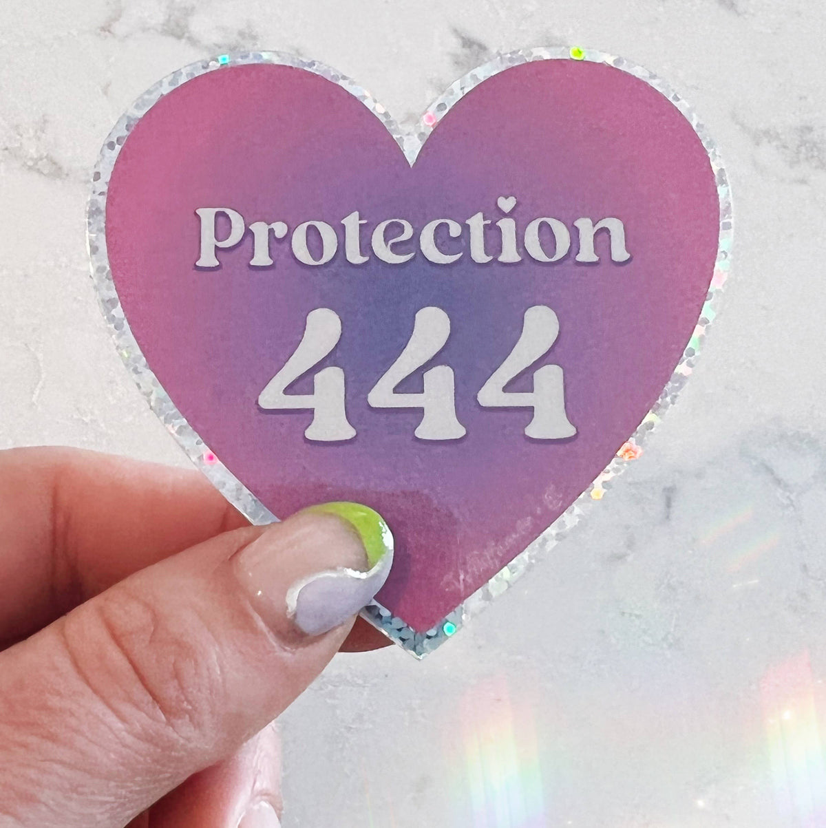 Angel Number Heart Sticker - Manifest Protection Alignment +