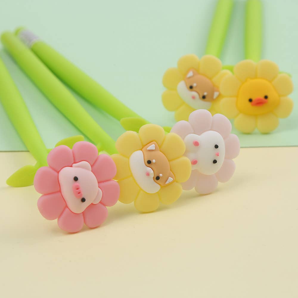 22593 FLOWERING ANIMALS GEL PEN