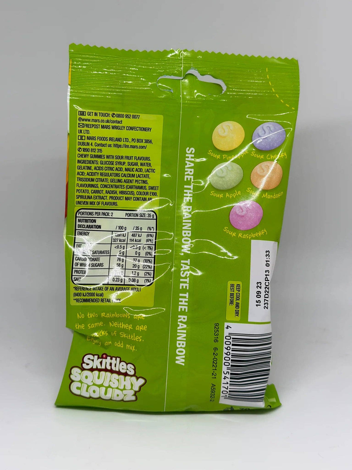 Skittles Crazy Sours Squishy Cloudz (70g)