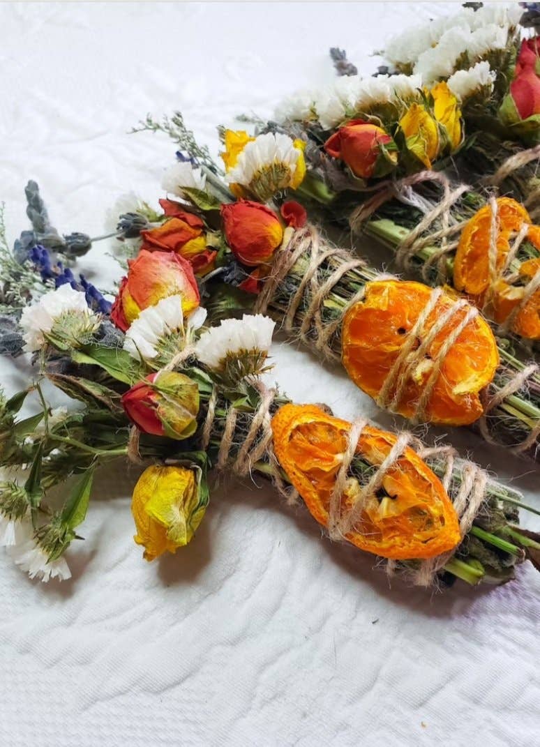 Lavender, Mint, Orange Spring Smudge Stick