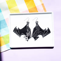 Bat Skeleton Earrings - Limited Edition: Small