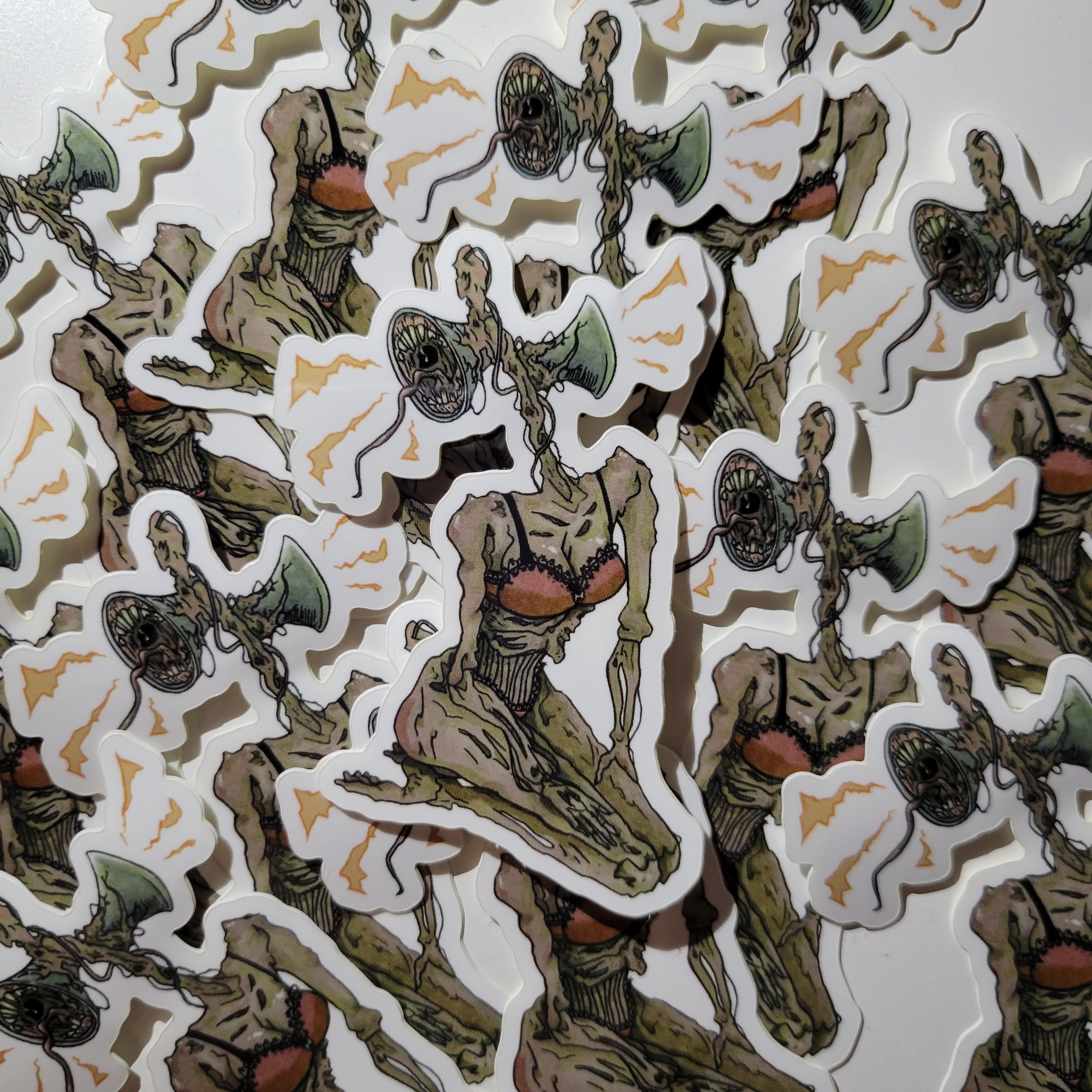 Cryptid Siren Head Pin-Up Sticker