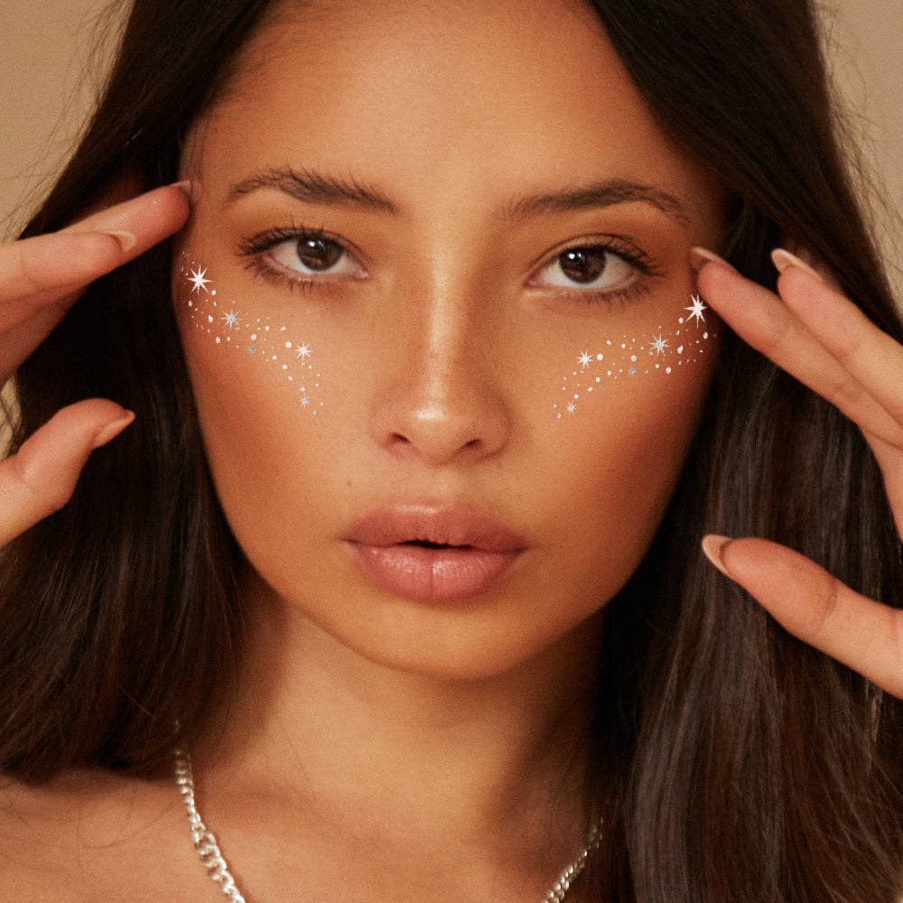 MILKY WAY | METALLIC SILVER TEMPORARY TATTOOS