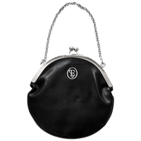 Spiderweb Convertible Clasp Handbag in Black
