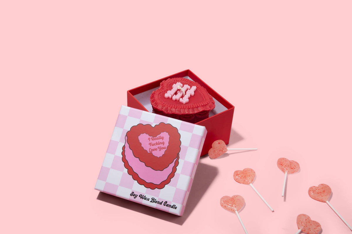 I Really Fucking Love You Heart Candle (Valentine's Day)